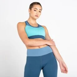 Dare 2b Brassière De Sport MANTRA Femme (Sarcelle Pâle / Denim Clair) -Dare 2b Boutique brassiere de sport mantra femme sarcelle pale denim clair 2