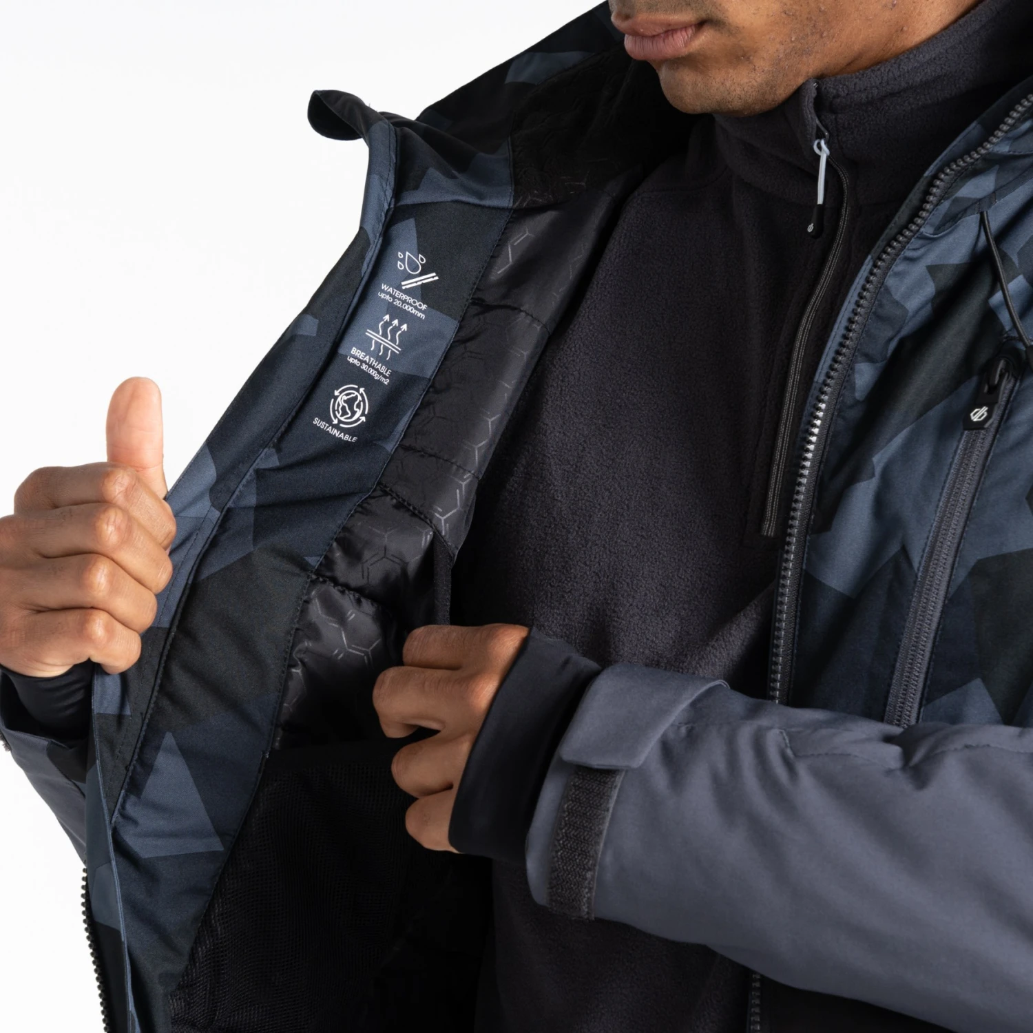 Dare 2b Veste De Ski - Baseplate - DKT Ebony Grey/Black Geo Camo Print 6 Dare 2b Veste De Ski - Baseplate - DKT Ebony Grey/Black Geo Camo Print – Image 4