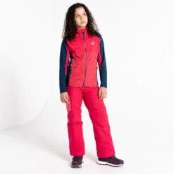 Dare 2b Exception Core Stretch Veste Enfant - GSD Moonlight Denim/Virtual Pink/Geranium Pink Marl -Dare 2b Boutique dare 2b kids exception core stretch jacket gsd moonlight denim virtual pink geranium pink marl 5 1250417