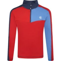 Dare 2b Boutique 32 Dare 2b Formate II Core Stretch Pullover Enfant - T4C Moonlight Denim/Vallarta Blue/Danger Red