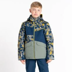 Dare 2b Glee II Veste Enfant - E6Q Antique Moss Geo Print/Agave Green/Moonlight Denim -Dare 2b Boutique dare 2b kids glee ii jacket e6q antique moss geo print agave green moonlight denim 4 1251529