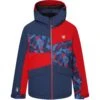 Dare 2b Glee II Veste Enfant - H9Z Moonlight Denim/Danger Red/Vallarta Blue Geo Print