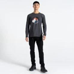 Dare 2b T-Shirt Manches Longues - Stomping - R39 Charcoal Grey Marl -Dare 2b Boutique dare 2b stomping long sleeve tee r39 charcoal grey marl 5 1532584