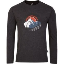 Dare 2b T-Shirt Manches Longues - Stomping - R39 Charcoal Grey Marl -Dare 2b Boutique dare 2b stomping long sleeve tee r39 charcoal grey marl 6 1532585