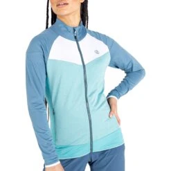 Dare 2b Elation II Core Veste Extensible Femme - Z8J Meadowbrook Green Marl/White/Bluestone