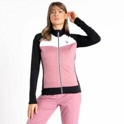Dare 2b Elation II Core Stretch Couche Intermédiaire Femme - B48 Mesa Rose/Black/White 13 Dare 2b Elation II Core Stretch Couche Intermédiaire Femme - B48 Mesa Rose/Black/White -Dare 2b Boutique dare 2b women elation ii core stretch mid layer b48 mesa rose black white 4 1251801
