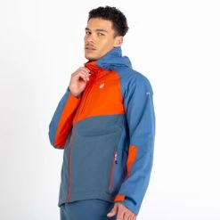 Dare 2b Veste Imperméable SOARING Homme (Bleuet / Orange Foncé) -Dare 2b Boutique veste impermeable soaring homme bleuet orange fonce 3