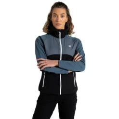 Dare 2b Veste Softshell AVIDLY Femme (Noir / Gris Bleu) -Dare 2b Boutique veste softshell avidly femme noir gris bleu 2